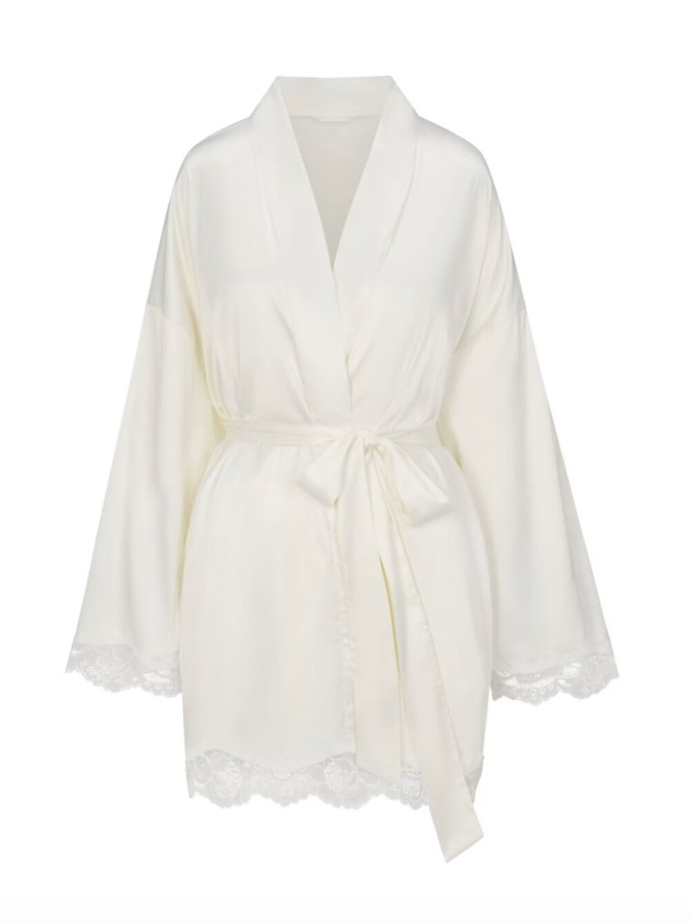 SKIMS Woven Shine Lace Robe (NO BELT)